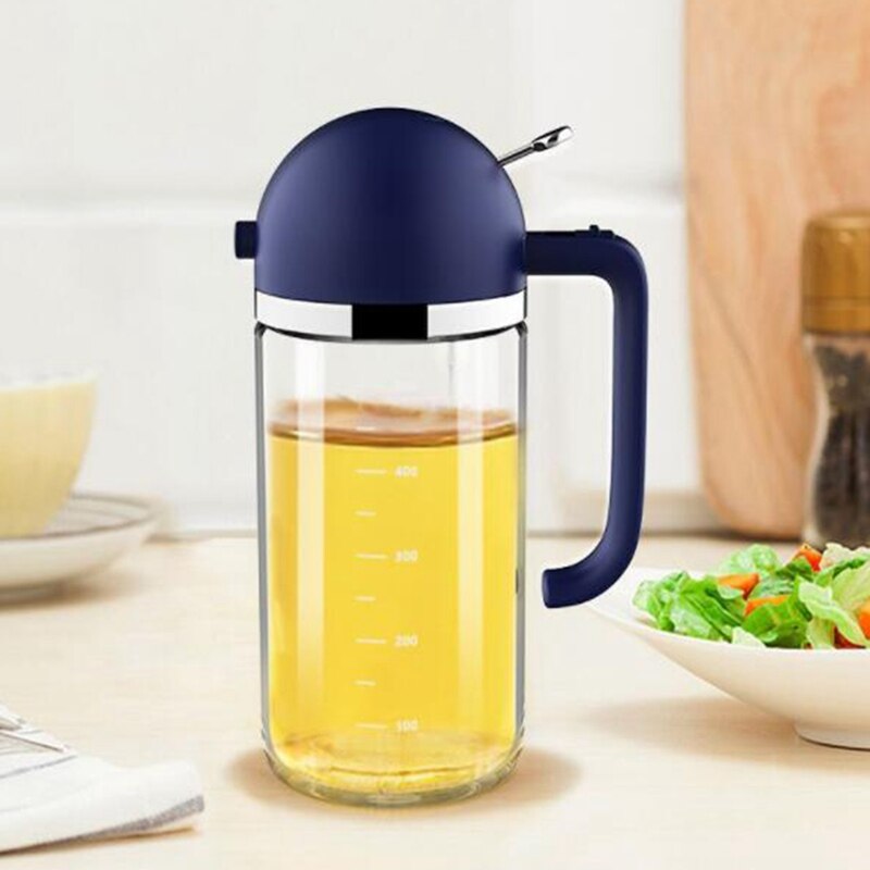 Vinegar Oil Dispenser Glass Oil Bottle with Spout Oil Spray Bottle 500Ml Olive Oil Sprayer for Cooking,Salad,BBQ