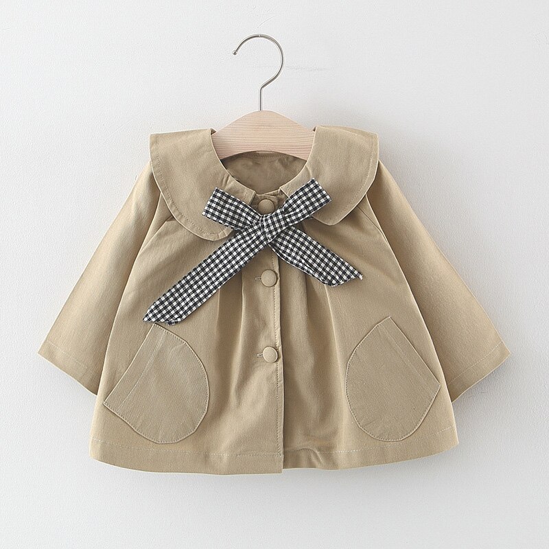 Sodawn Lente Herfst Windjack Peuter Kleding Jongen Jas Baby Meisje Kleding Geul Jas Met Zakken: BZ1232 KHAKI / 6m