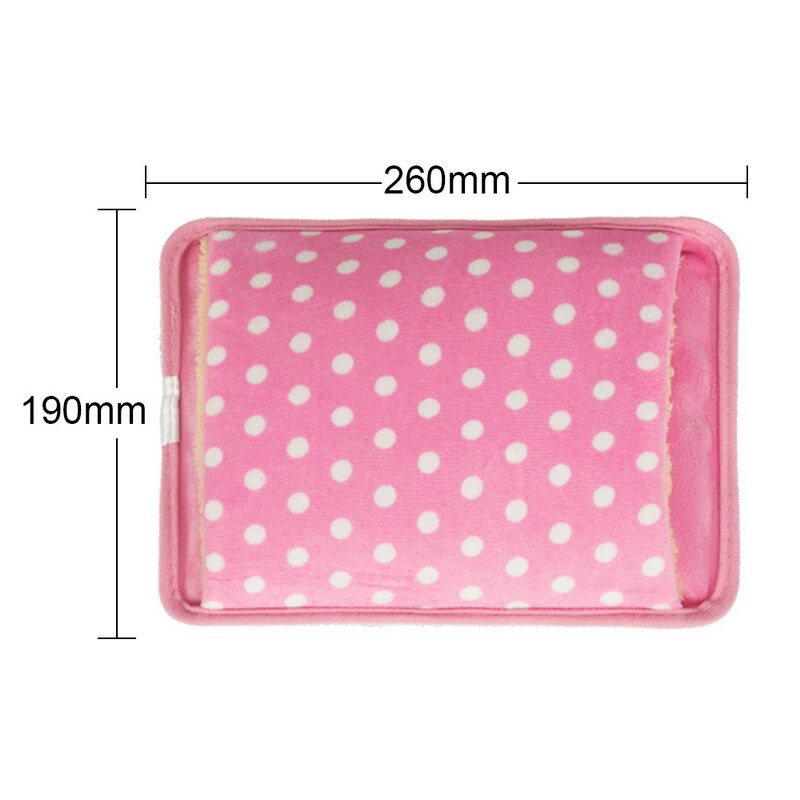Velours à pois bouillotte électrique Rechargeable sac à eau de chaleur 2-8 heures de température dernière chauffe-main électrique prise ue