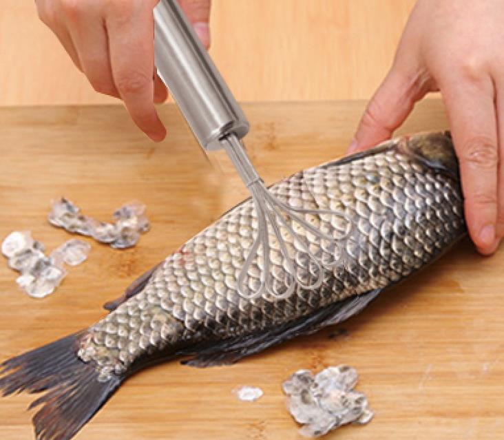 Organboo 1pc kokos rivejern i rustfrit stål kokos håndlavede fiskeskæl værktøj køkken gadgets nemme at hænge 18*4cm