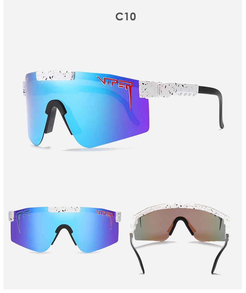Pit viper Übergroßen Blau Gespiegelt Sonnenbrille Männer Sport polarisierte brillen einstellbare tr90 rahmen uv400 Schutz Frau Gläser