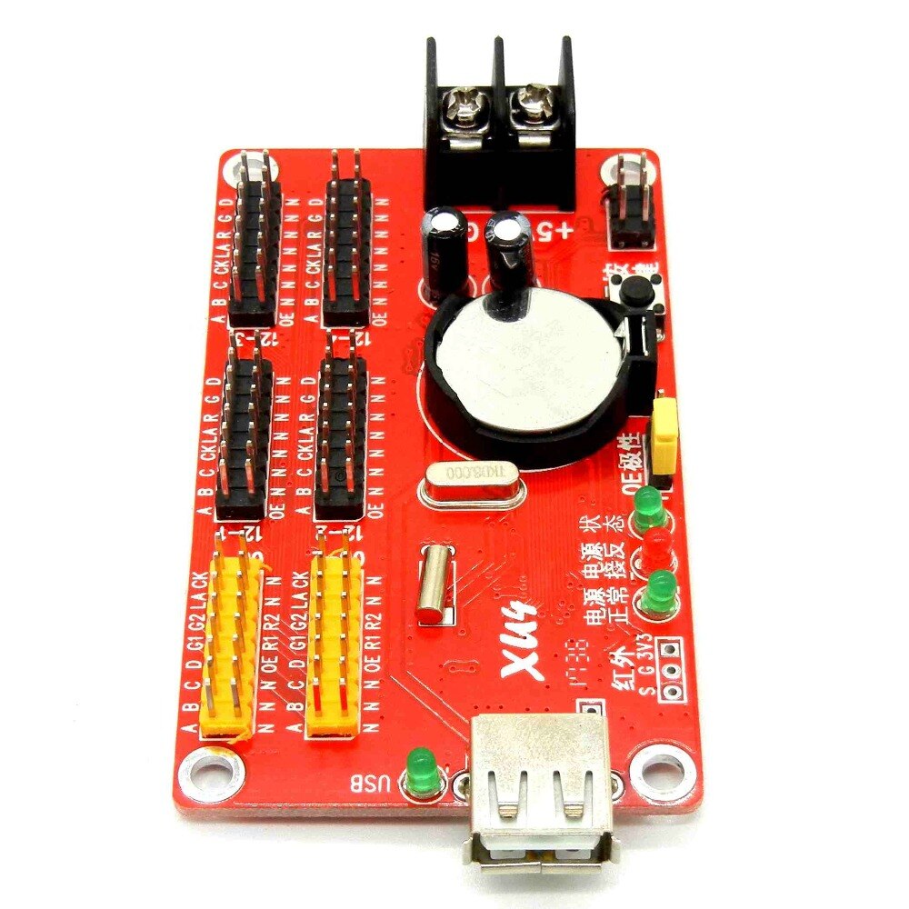 Kaler XU4 USB control card 1024x64 pixel single , dual,full color led screen display running text Asynchronous led controller
