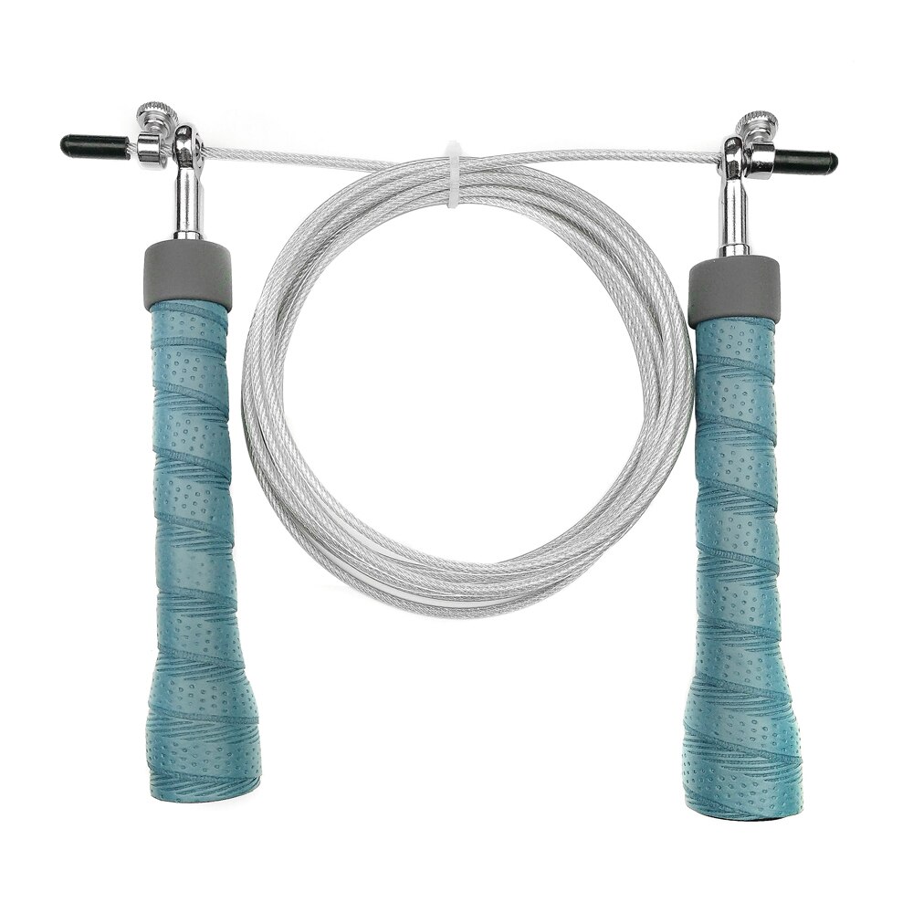 Cuerdas de salto de Fitness 3M con mango de PU, ajustador de soga de velocidad rápida, equipo para Crossfit de gimnasio, equipo para ejercicios y Deportes: Green