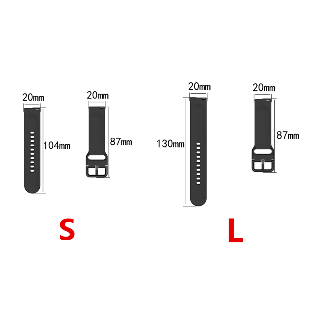 Correa de silicona para reloj Huami Amazfit Bip S U, pulsera deportiva de 42mm para Xiaomi Amazfit GTS / 2 / 2e / Mini / GT2