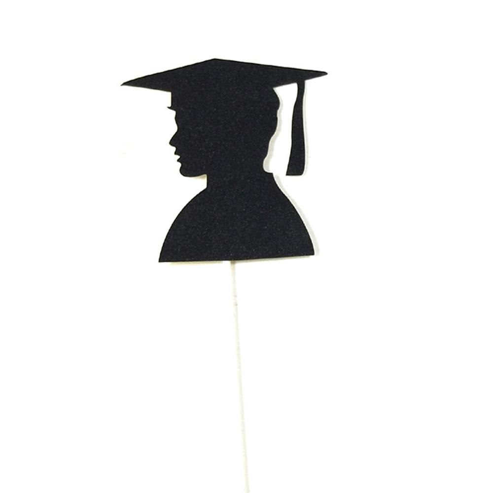 4Pcs Graduation Cake Toppers Bachelor'S Clothing Congratulate Cupcake Fruit Picks Cake Decoration For Schoolmates Party