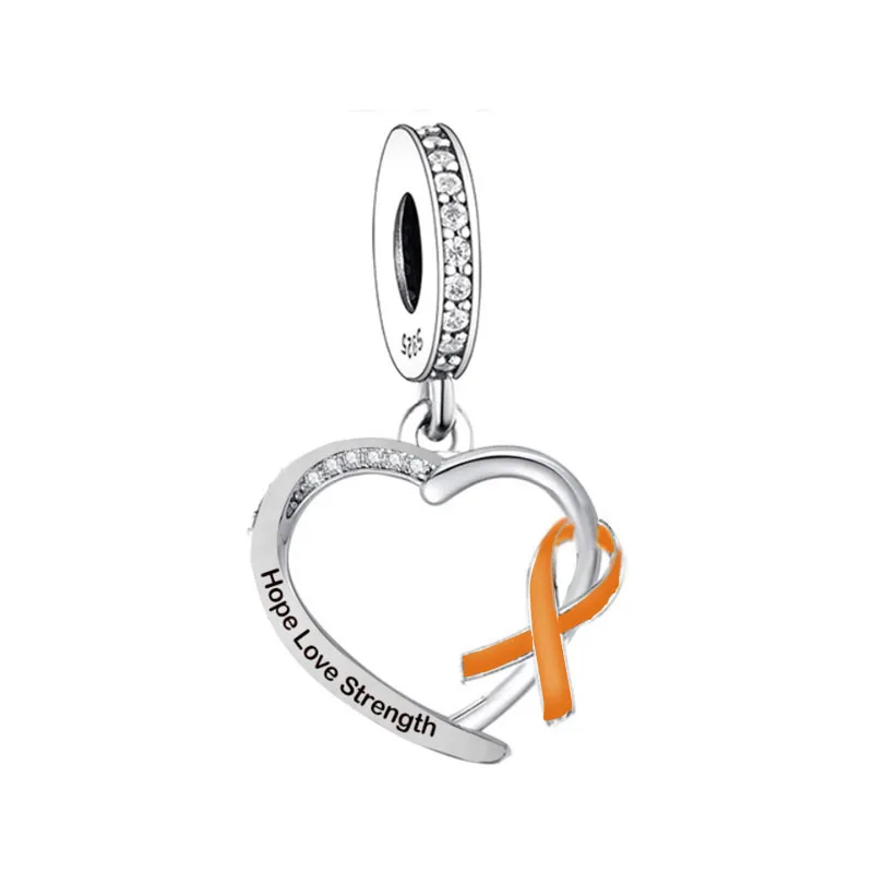 FC Jewelry – Bracelet à breloques Original en argent 925, gant de boxe, combat du Cancer du sein, perle de sensibilisation pour la fabrication de Berloque: Marron