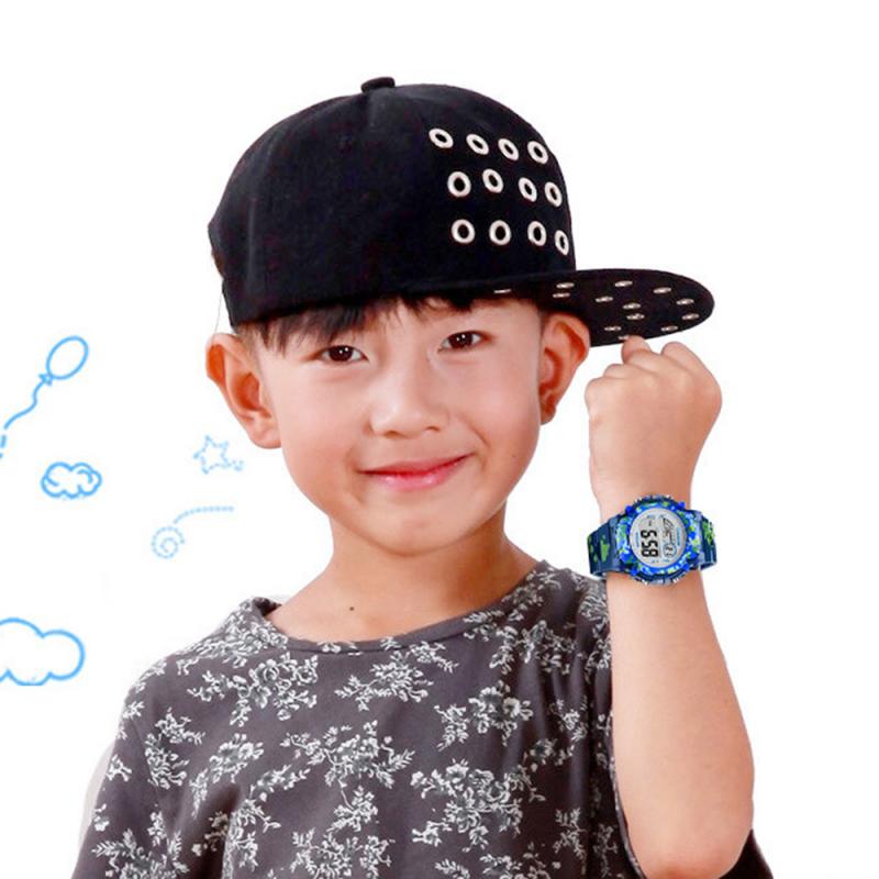 Reloj de correa para niños y niñas, deportivo, resistente al agua, multifunción, LED, Flash Digital colorido,