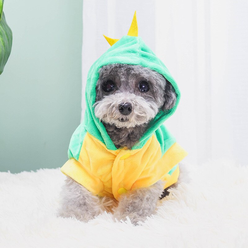 Puppy Outfits Christmas Party Dressing Up Hoodie Huisdier Grappige Halloween Kostuum Dinosaurus Cosplay Kleding