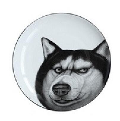 8 * calowy zabawny 3D placki nadruk z kotem płytki talerz dekoracji wnętrz porcelany kostnej stek ciasto naczynia owocowe ceramiczne talerze kuchenne pojemnik: 3