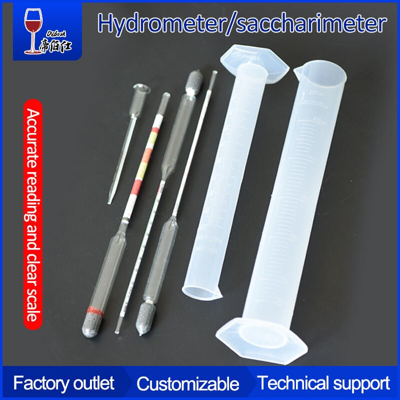 100/250ml/ measuring cylinder hydrometer home brewing equipment tool measuring alcohol content wine measuring sugar content