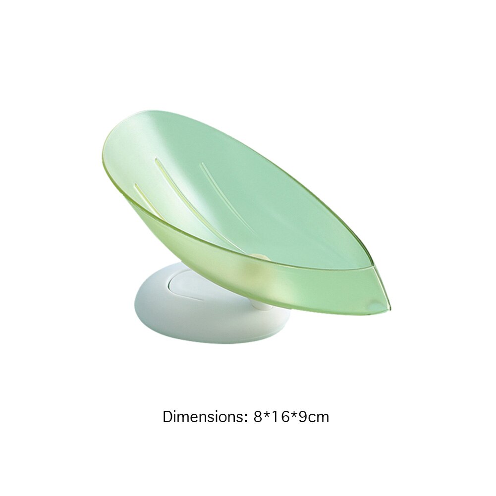 Boîte à savon en forme de feuille, 2 pièces, porte-savon de salle de bain, de toilette, de douche, plateau de rangement pour éponge: Dark Green D