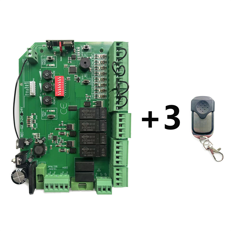 Placa de circuito de control de puerta oscilante/deslizante DC24V conectar con regulación de velocidad de motor dual y cierre automático de puerta: Marfíl