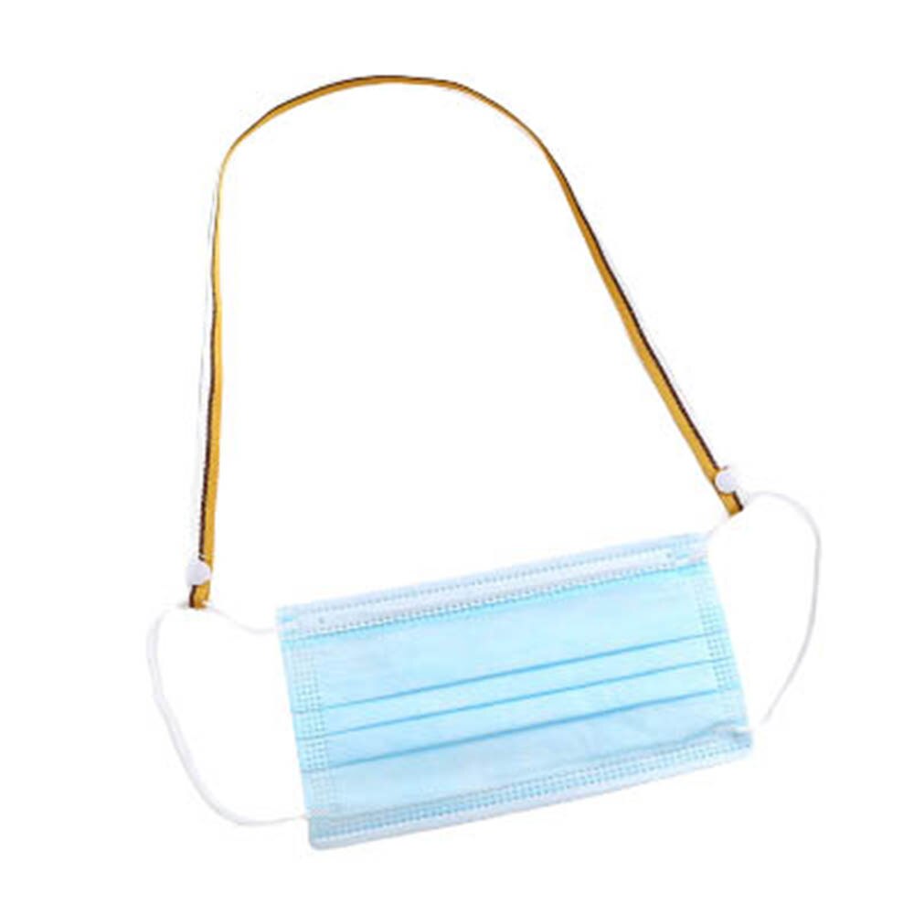 Soporte para mascarillas, 5 uds., Bandanas de cadena para rostro, correa de longitud ajustable, cómodo alrededor del descanso del cuello, protector de orejas