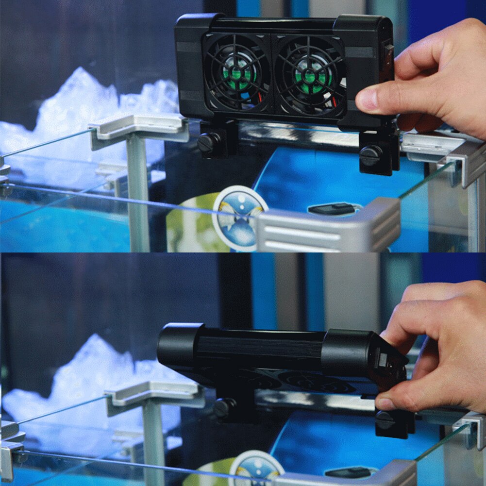 Adjustable 2 3 4 Heads Chiller Cold Wind Mini Fish Tank Fresh Clip On Quiet Supplies Aquarium Cooling Fan Temperature Control