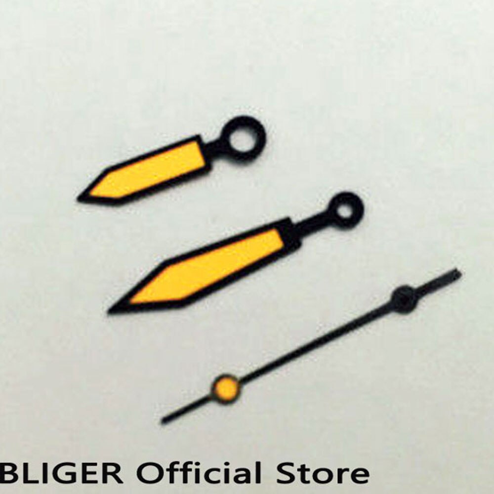 BLIGER geel horloge hand fit voor ETA 2824 Automatische Beweging H43