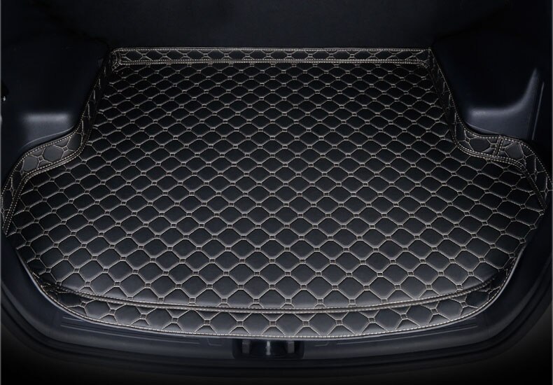 Kofferbak Mat Voor Hyundai Santa Fe Modificatie Kofferbak Pat Bescherming High-Side Waterdichte Auto Decoraties: high beige
