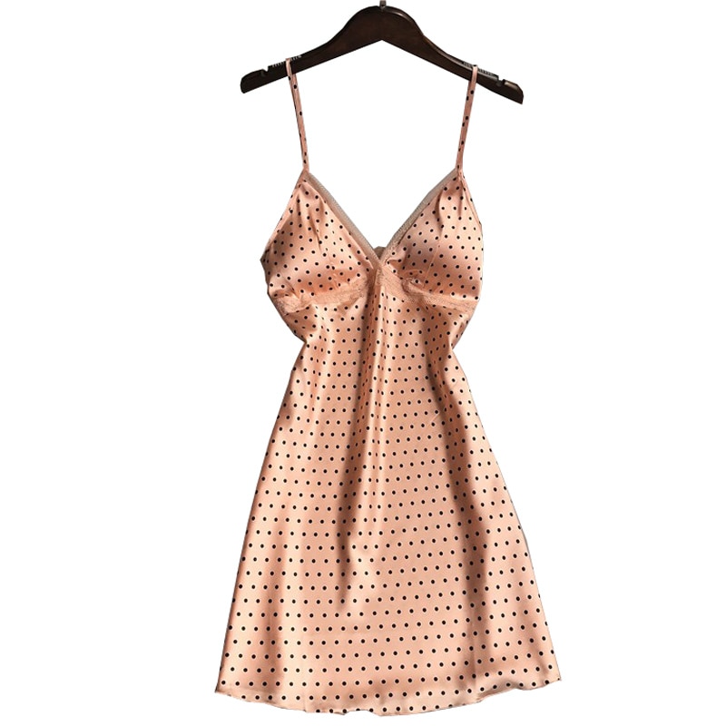 Dames slaapjurk, comfortabele nachtjapon, eenvoudige stijl, oranje jurk tot op de knie, dames homewear jurk met borstkussen voor de zomer