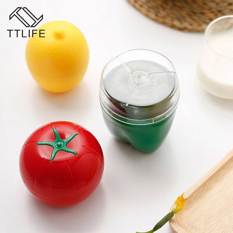 TTLIFE Cute Kitchen Food crusper vegetales contenedores de cereales ajo aguacate tomates limón pimiento verde cebolla fresca caja de almacenamiento