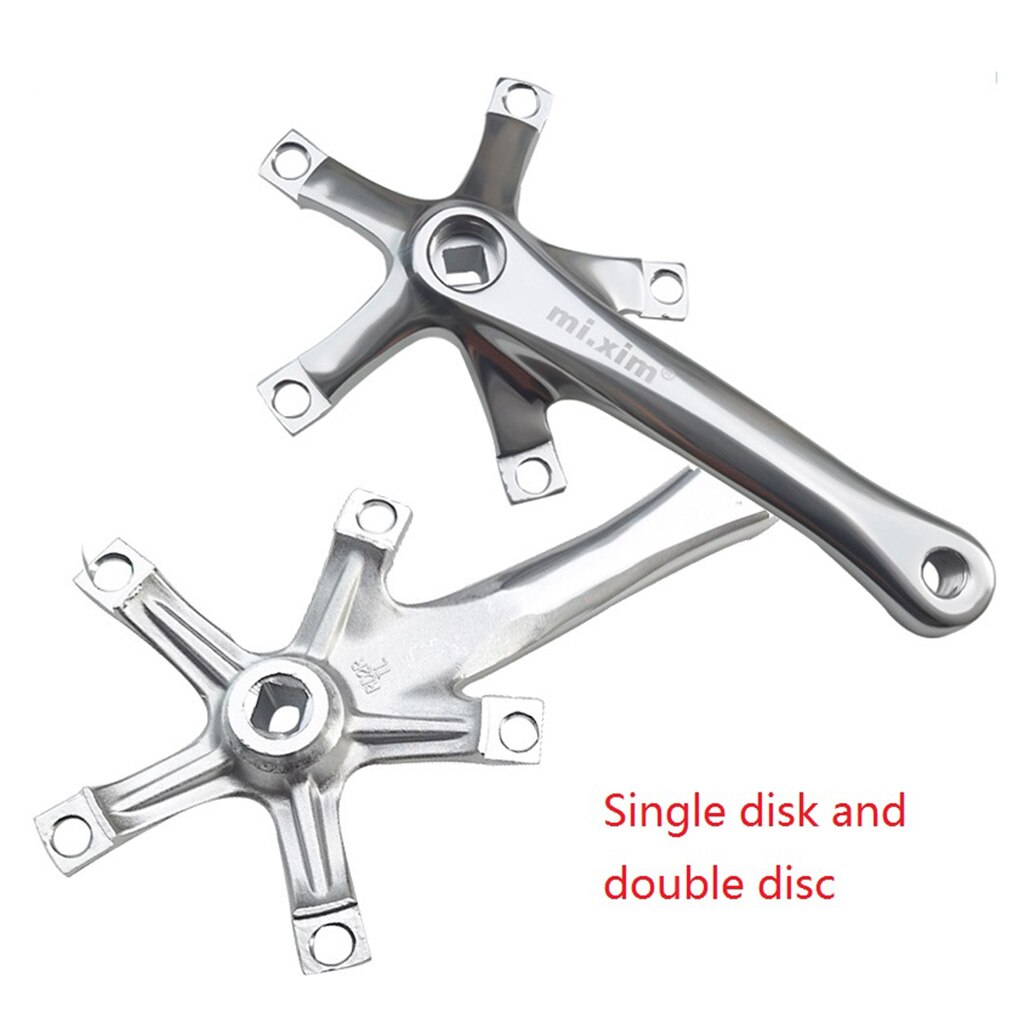 Aluminum Alloy Bike Crank Arm Set Mountain Bicycle Road Bike Crankset 165mm BCD 130 Bicycle Replacement Accessories