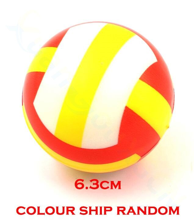 6,3 cm Anti-betonen-Spielzeug Squishy Volleyball fußBall Ball Basketball tennnis Baseball freundlicher spielzeug PU schaum Ball: Licht Gelb