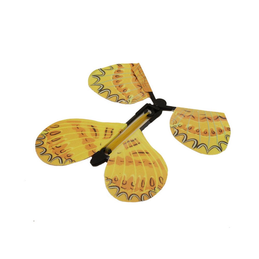 5Pcs Magic Flying In Het Boek Vlinder Rubber Band Powered Wind Up Vlinder Speelgoed Voor Kids Lbv