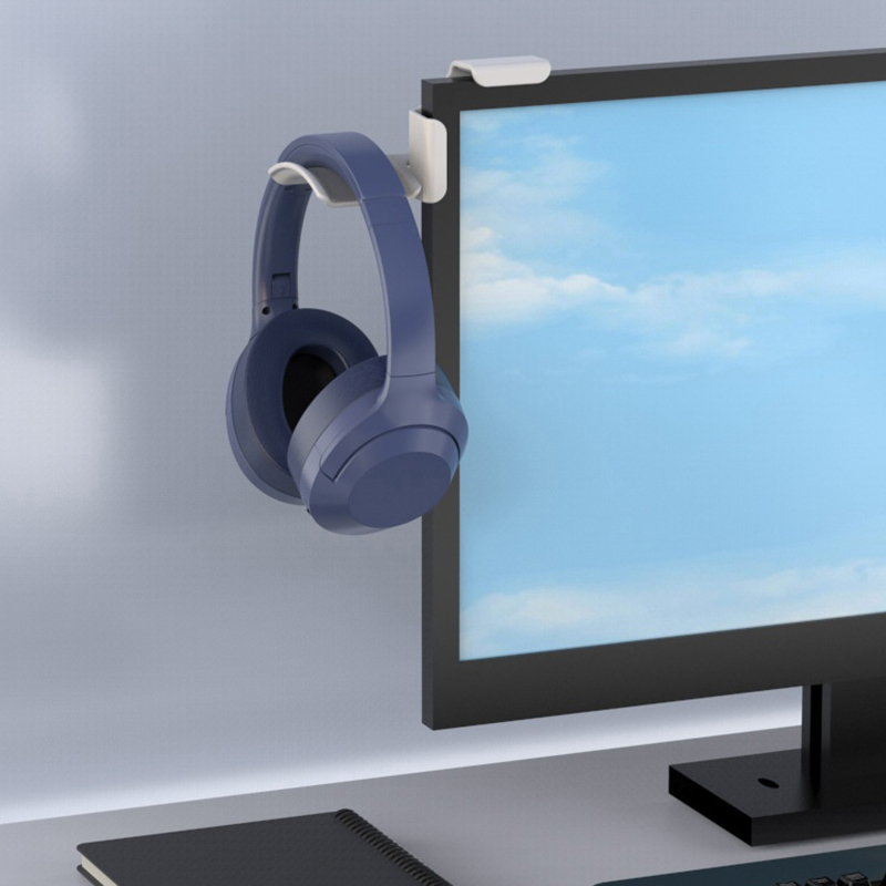 Headphone Holder PC Monitor Hanger Wall Hook Monitor Earphone Stand Universal Headset Hanging Hook Durable Headphone Bracket