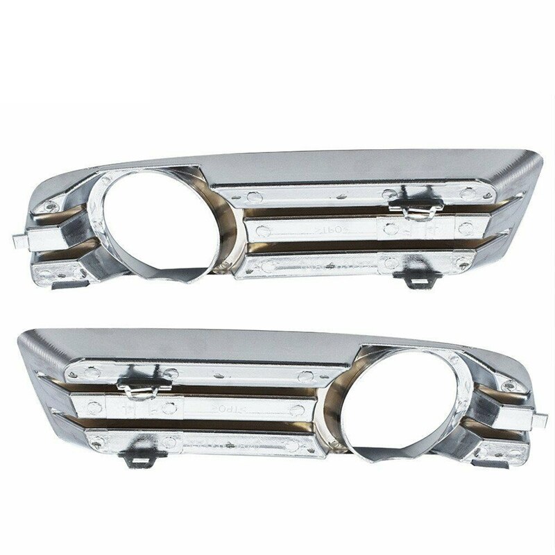 2Pcs Chrome Front Bumper Fog Light Driving Lamp Trim Cover for Chrysler 300 2005