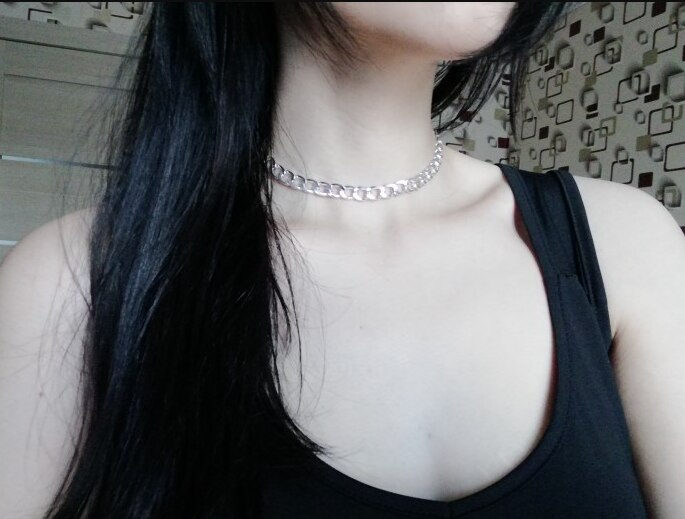 Link Chain Choker Ketting Voor Vrouwen Charme Ketting Collares Sieraden: 2