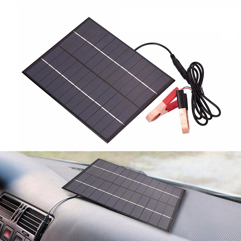 Portable Solar Car Battery Charger 12V 5.5W Solar Panel Charger Battery Maintainer Car Boat Motorcycle
