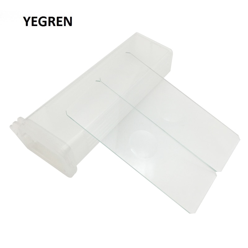 5 Pieces Blank Glass Slides Single Concave Double Concave Glass Slides Reusable for Biological Microscope Lab Equipment
