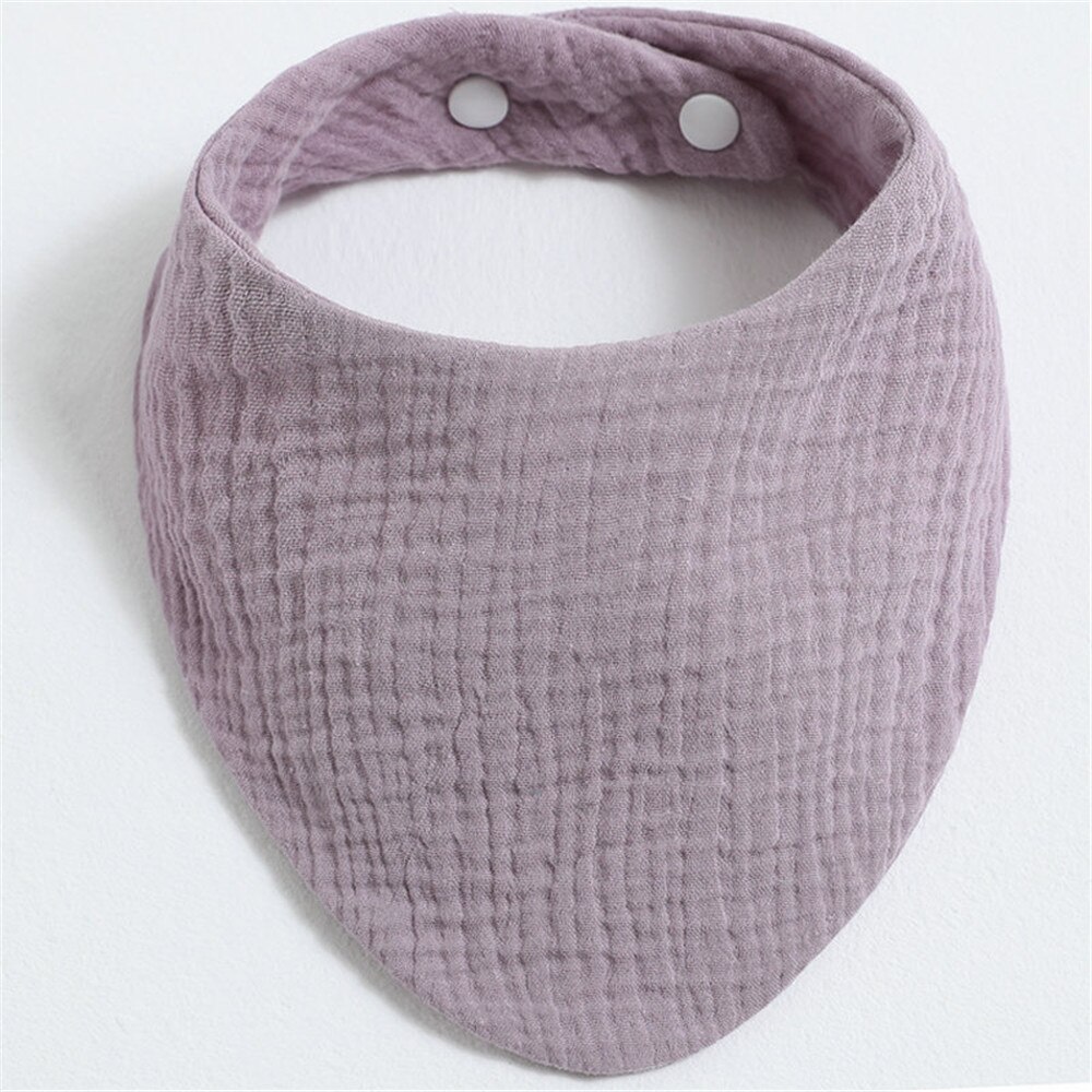 Baberos de algodón para bebé, pañuelo de muselina para eructar, accesorios para recién nacido, botón a presión, toalla triangular, alimentación, 1 unidad: 7