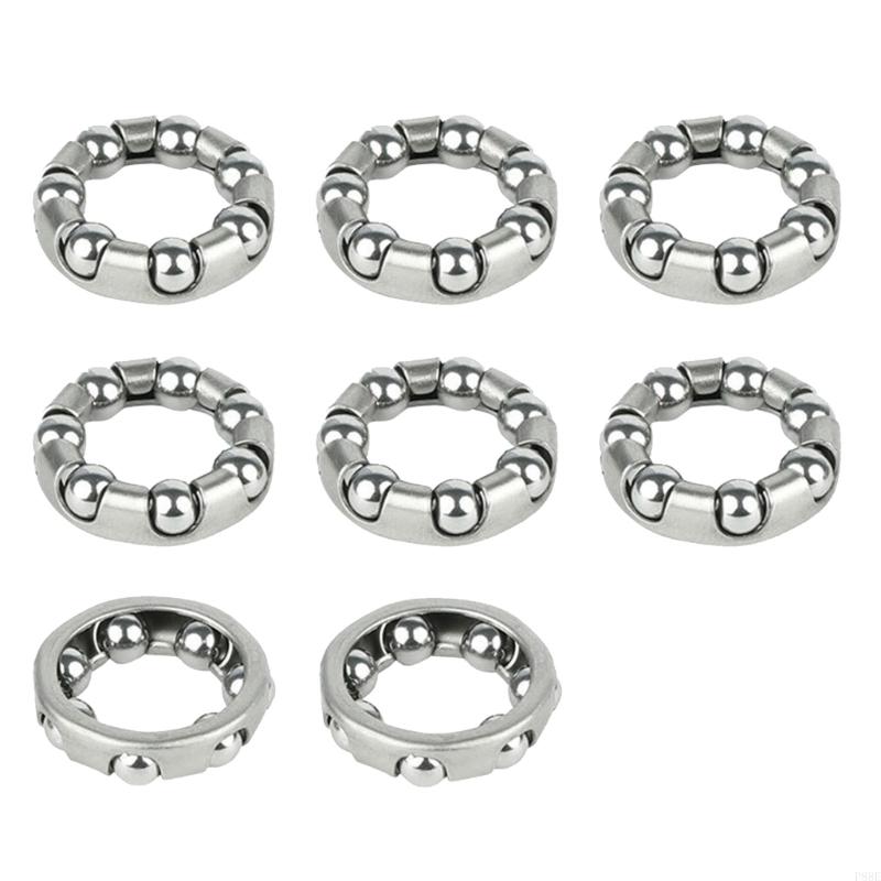 P88E 8pcs Bicicletas bicicleta Forquel Buardador soporte Bottoming Bolas acero carbono Retener los auriculares: Azul