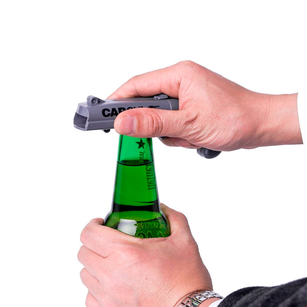 Creatieve Draagbare Flying Cap Opener Bier Flesopener Launcher Drink Opening Cap Shooter Bar Gereedschap 13X5.5X3.8 cm Shooter Opener