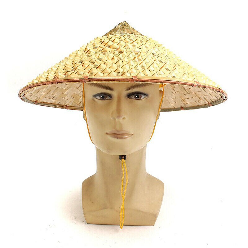 Vietnamesisk japansk coolie halm bambu kotte solhatt trädgård bonde fiske