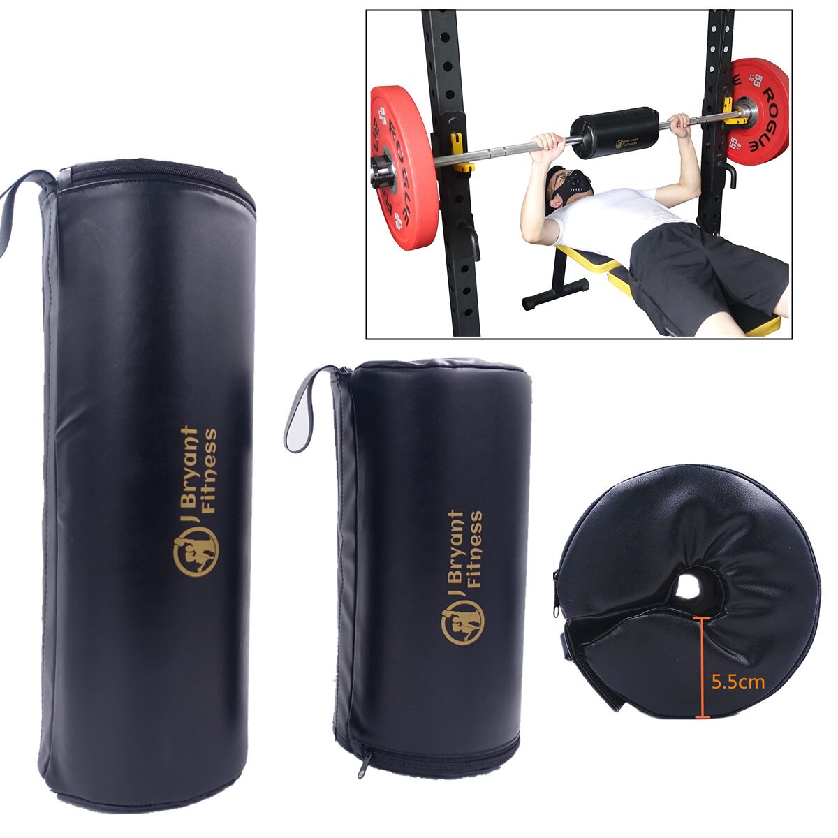 Barbell Bench Press Pad Non-slip High Density Foam Cushion for Hip Thrust Squat Workout Weightlifting Training Gym Equipment