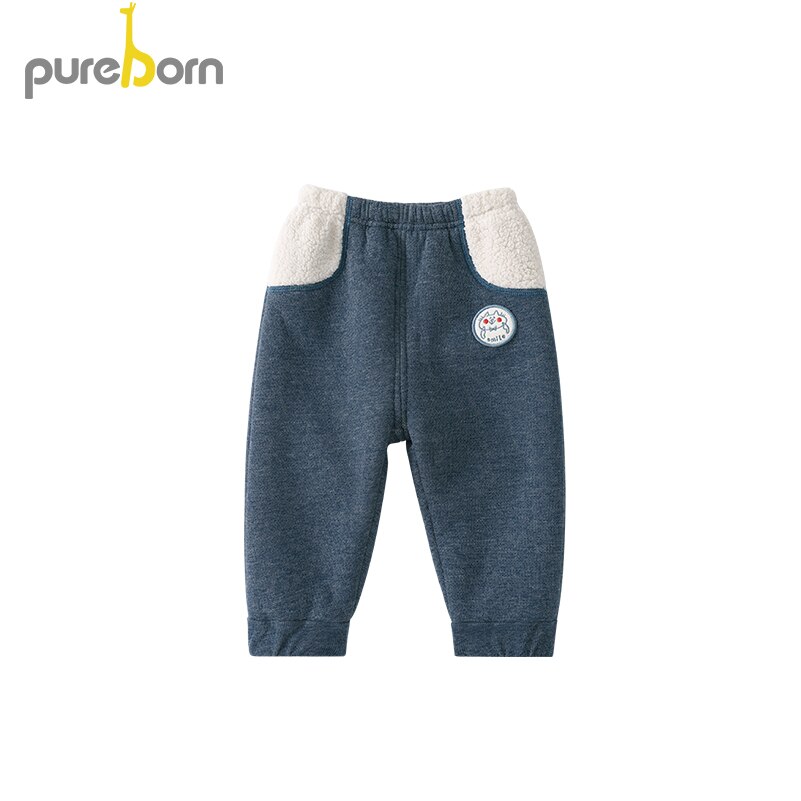 Pureborn toddler bottoms børn bukser tegneserie bomuld afslappet høj talje bukser baby dreng tøj forår efterår