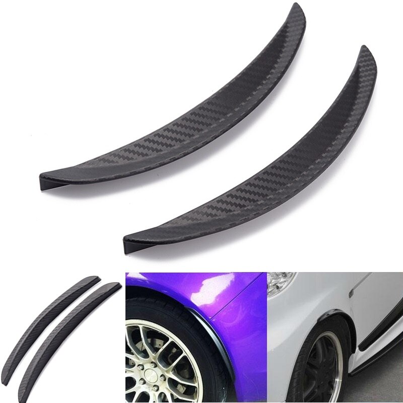 1 Pair 10" Carbon Texture Diffuser Fender Flares Lip For Toyota Wheel Wall TK-LM25