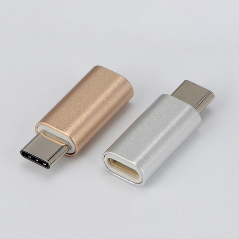 Type-C Voor Bliksem Vrouwelijke Om USB-C Mannelijke Charger Kabel Adapter Opladen Type-C Aluminium Converter Voor xiaomi Huawei Vivo