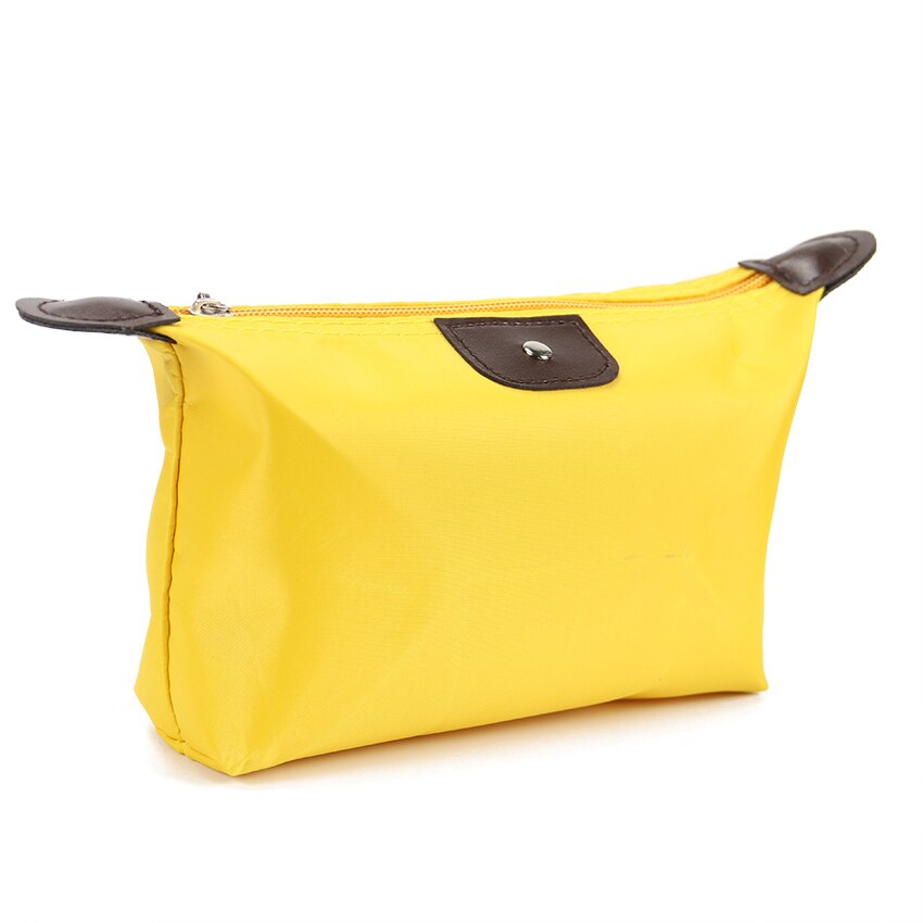 Knoedel Make-Up Tas Effen Kleur Cosmetische Tas Toevallige Multifunctionele Cosmetische Make-Up Toilettas Opslag Handtas: Yellow