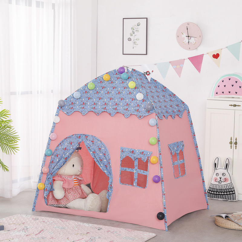 135*100*125Cm Kids Indoor Outdoor Kasteel Prinses Tent Bed Little Kasteel Prinses Oversized Huis Vouwen Spel verjaardag