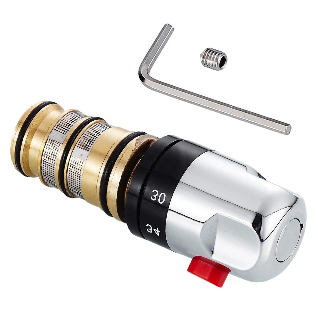 Thermostatische Ventiel Messing Thermostatische Bad Mixer Douchekraan Vervanging Cartridge Valve Handle Solar Thermostaatkraan