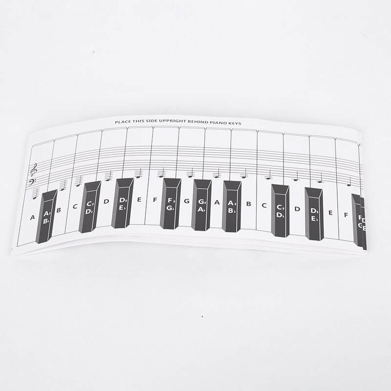 88 Key Practice Keyboard Piano &amp; Note Chart for Behind the Piano Keys,Guide Teaching Aid Note Chart for Beginner Student