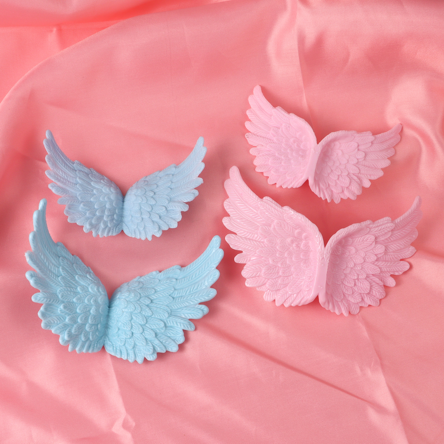 6pcs/lot Angel Wing Resin Cake Topper For Wedding Birthday Party Baking Dessert Valentine's Day Cake Top Decoration Supplies