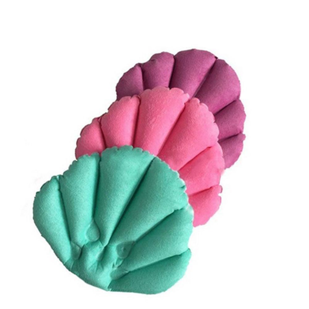 Nouveaux produits de salle de bain accueil Spa gonflable bain oreiller tasses coquille en forme de cou baignoire coussin couleur aléatoire accessoires de salle de bain