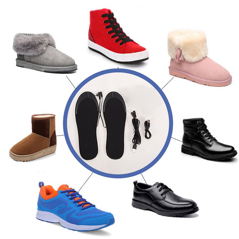 Usb-lämmitetyt kengänpohjalliset talviulkourheilu jalkalämmitin sukkatyynymatto sähköpestävä lämmityspohjallinen miehille naisille  xa21l