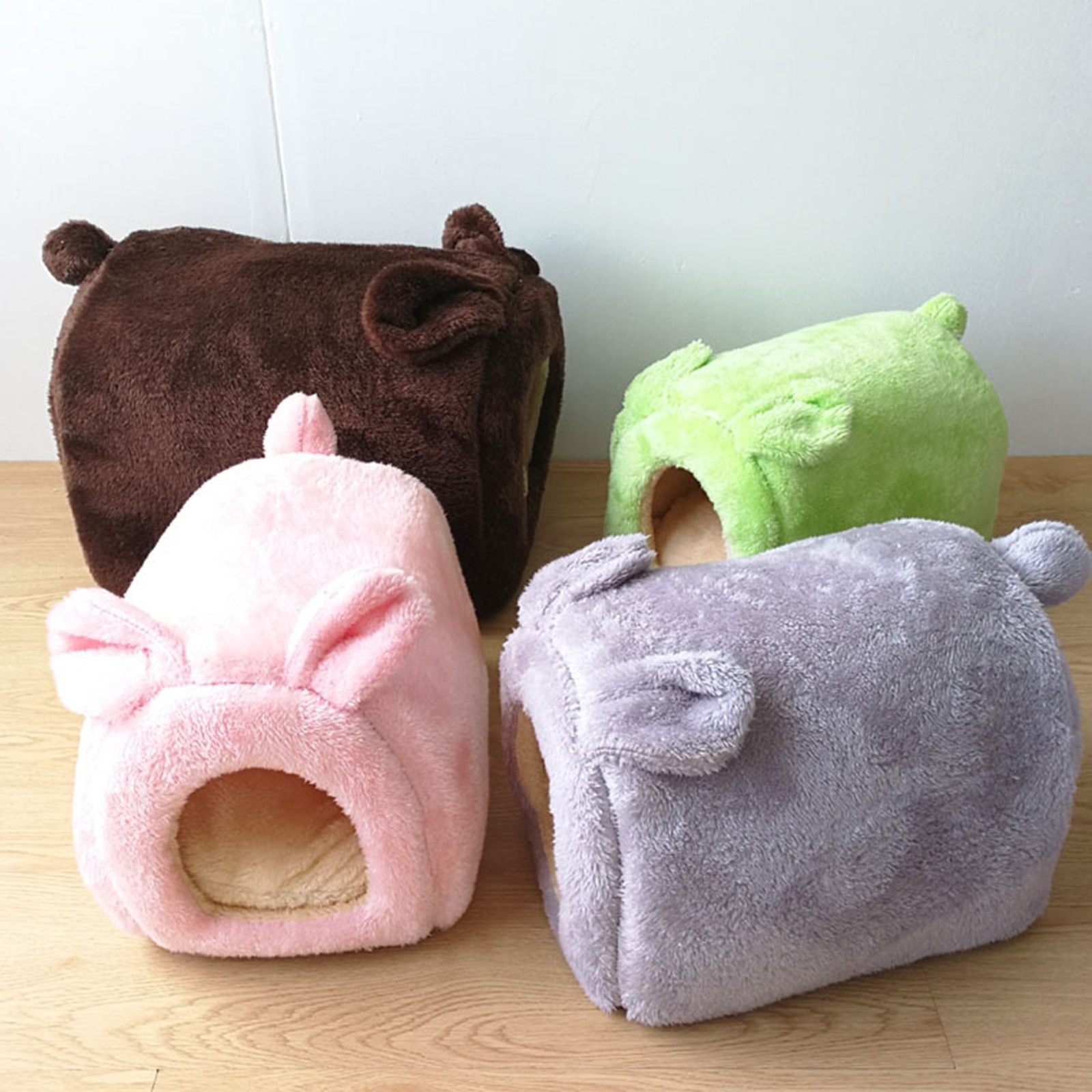 Petit chien maison chat grotte lit Teddy Chihuahua chenil épaissir chiot nid bouledogue yourte pour animaux de compagnie tente petit Animal lit avec tapis