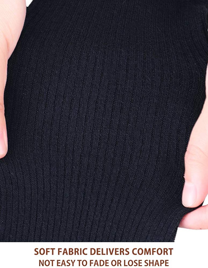 Womens Yoga Tights Warm Wool Blend Ribbed Tights - Opaque Tights Knitted Tights