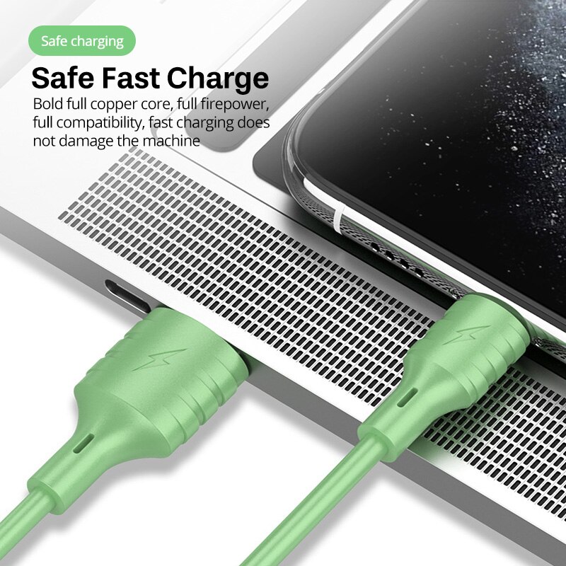 FONKEN kabel robić ładowarki telefonu komórkowego płynny silikonowy kabel USB typu C robić Huawei P30 kumpel 30 kabel mikro USB robić OPPO VIVO