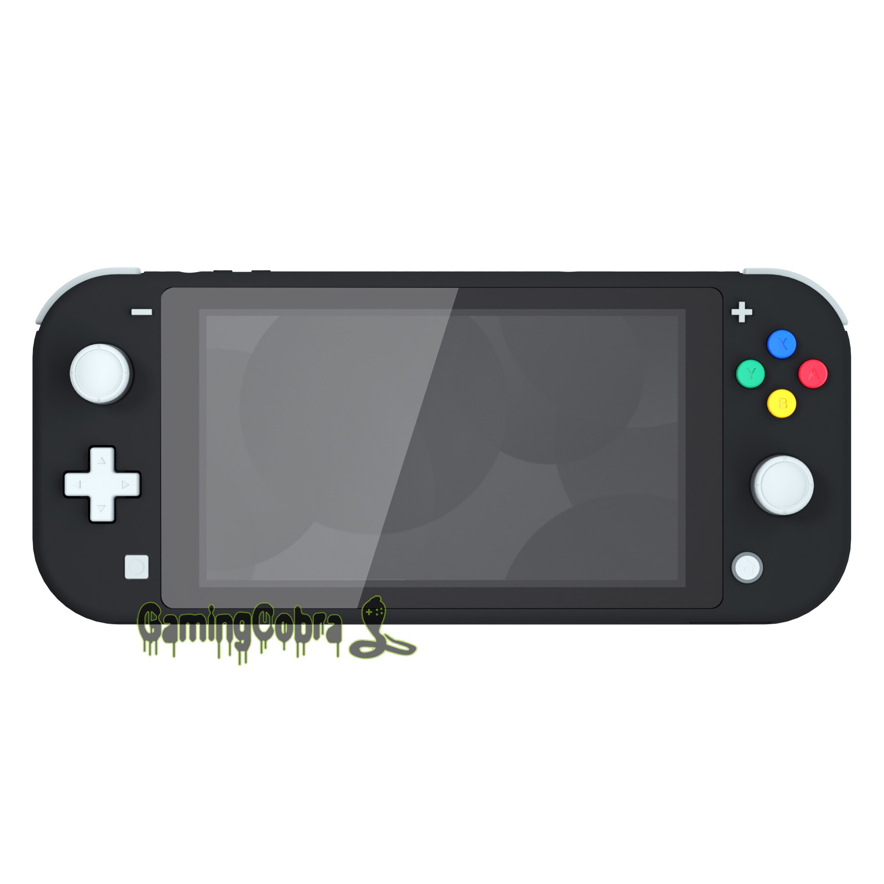 Soft Touch Black DIY Replacement Shell Housing Case Cover with Screen Protector for NS Switch Lite