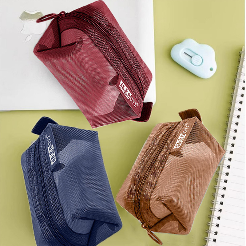 Portable Mini Zipper Quare Mesh Storage Bag,zippered Mesh Cosmetic Bag,small Square Mesh Coin Purse Travel Storage Carry Pouch